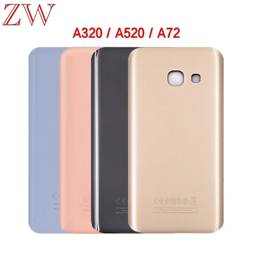 New For Samsung Galaxy A3 A5 A7 2017 A320 A520 A720 Battery Back Cover Rear Door 3D Glass Panel Housing Case Adhesive Replace