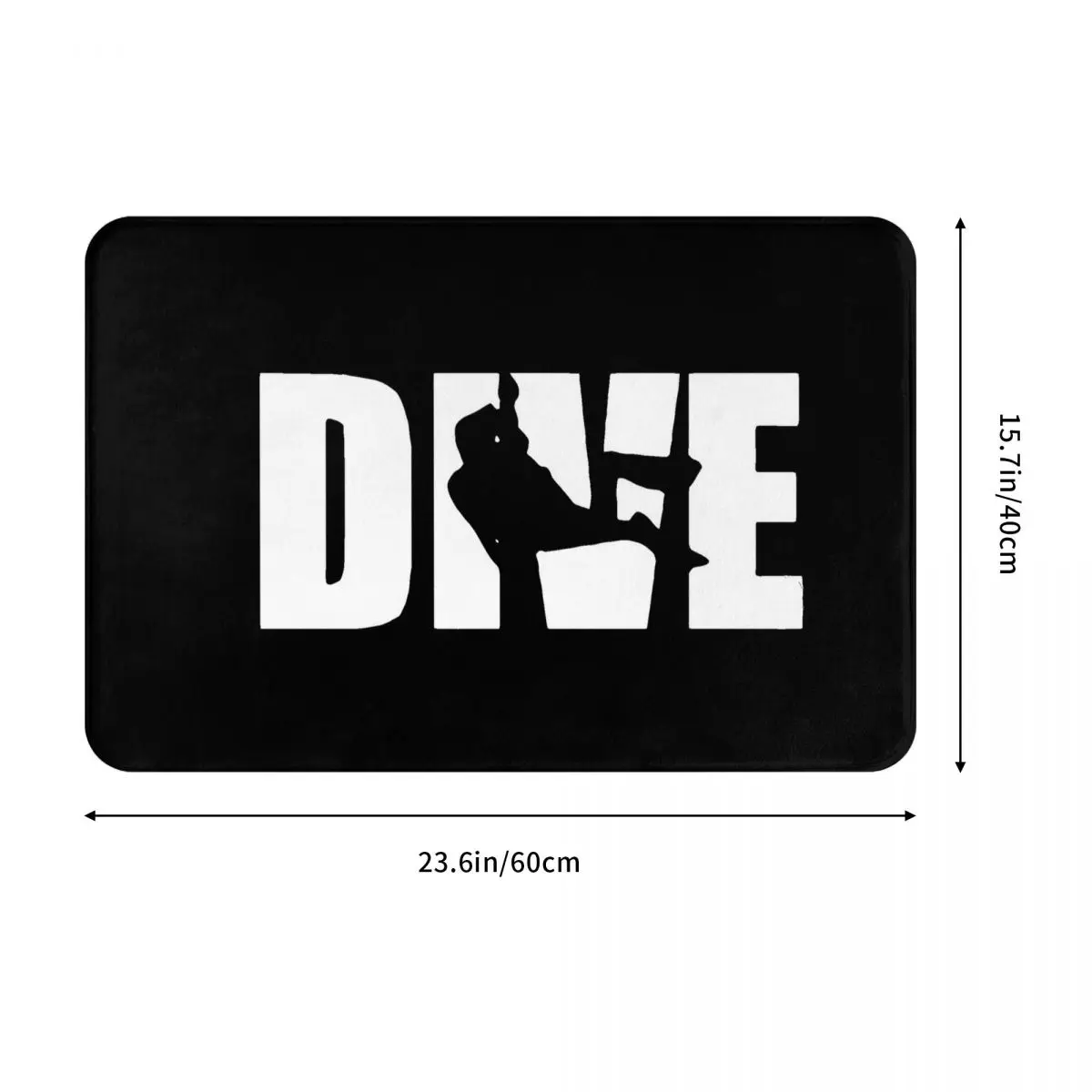 Force To Work Heat Beat Evolution Scuba Dive Diver Diving Non-Slip Carpet Doormat Living Room Bathroom Mat Floor Rug