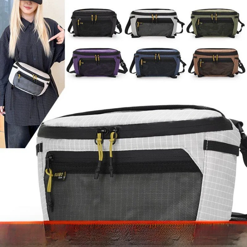 New Outdoor Hiking Lightweight Unisex Crossbody Sports Bag Climbing Equipment Cycling Diagonal Shoulder Bag Trendy And Fashio...