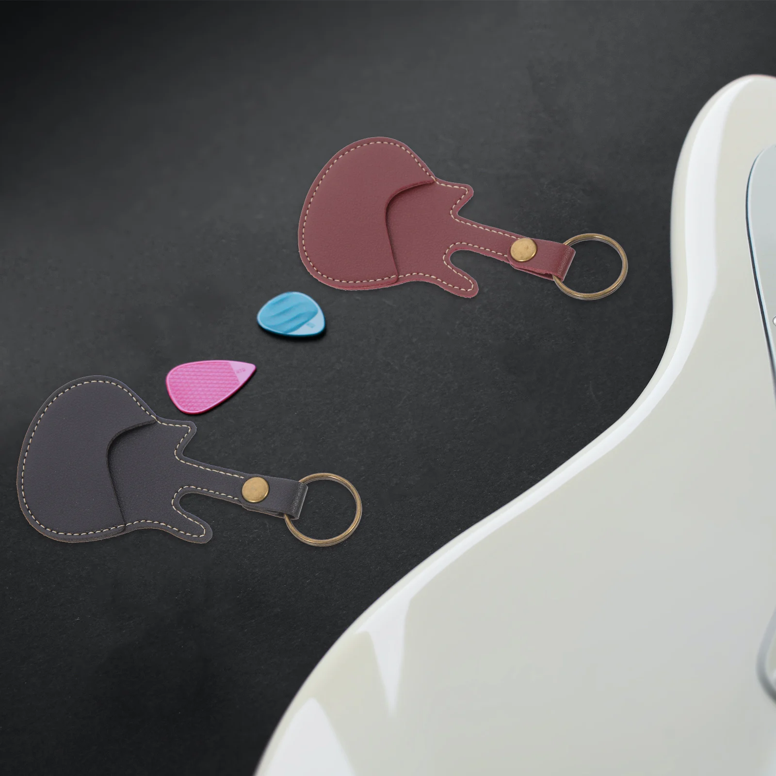 

2pcs Guitar Pick Storage Bag Premium Portable Organizer For Guitar Bass Ukulele Plectrum Holder Accessory