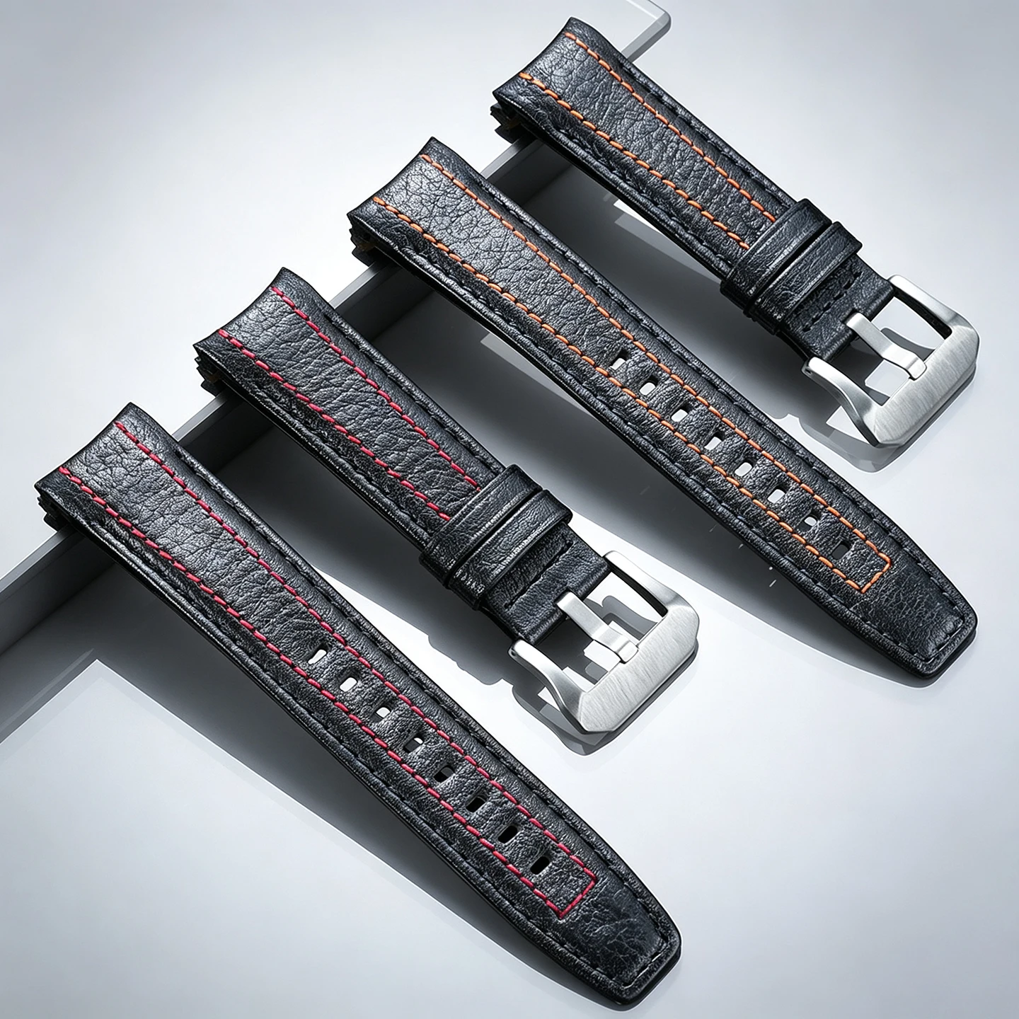 22mm Curved‑End Genuine Cowhide Leather Strap & Stainless Steel Bracelet for Citizen Eco‑Drive JW0148 JW0138 JW0139 Men Watch Re