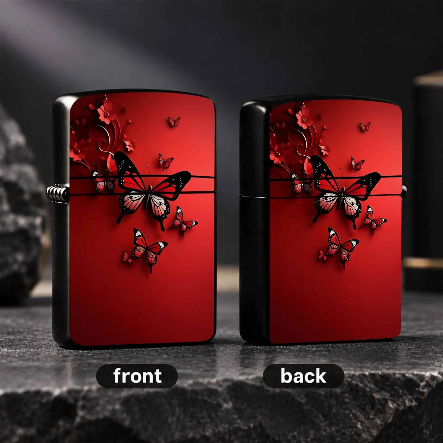 Exquisite Red Tone Paper-Cut StyleDecorative Lighter,  Delicate Floral Ornament, Portable Artistic Practical Item, Ideal Choice For Daily Use, Holiday Gifting, Birthday Present And Various Occasions A Humorous And Interesting Lighter