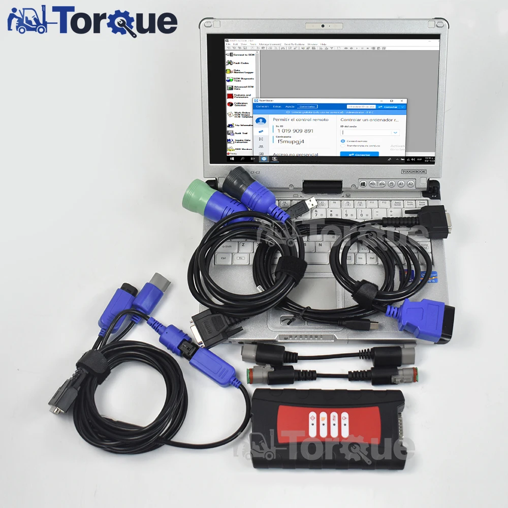 

with Toughbook CF c2 laptop with Diesel engine diagnostic tool inline7 with Insite pro v8.7 data link adapter