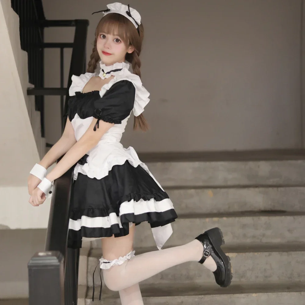 

2024 Popular Miracle Warmth Game Clothing Cosplay Black and White Chocolate Maid Outfit Lolita Princess Dress