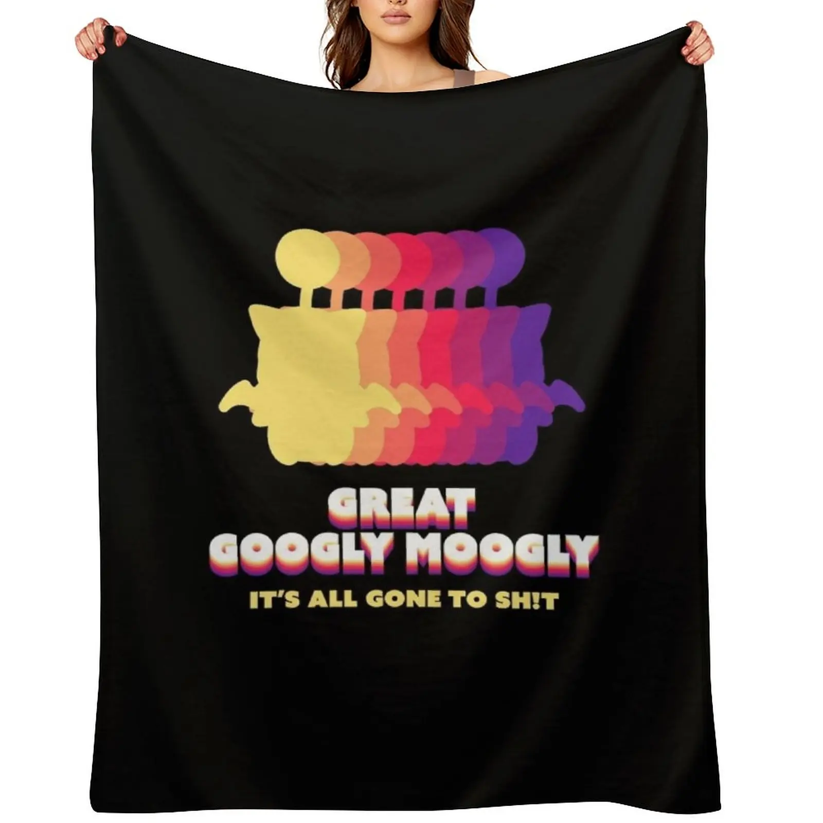 

Great Googly Moogly FFXIV FF14 MMO Throw Blanket Furrys Plaid Custom Luxury St Blankets