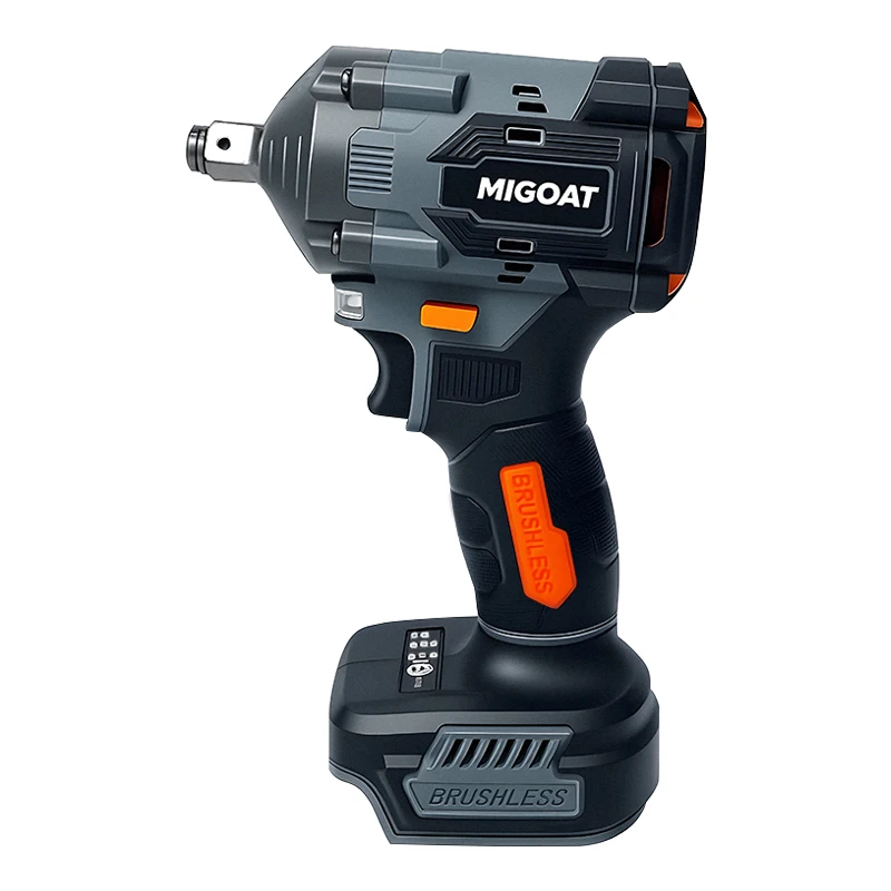 ประแจบล็อกแรงบิดสูงพิเศษ MIGOAT 600N.M มอเตอร์ไร้แปรงถ่าน เครื่องมืออุตสาหกรรม สำหรับแบตเตอรี่ Makita 18-21V (เฉพาะเครื่อง)