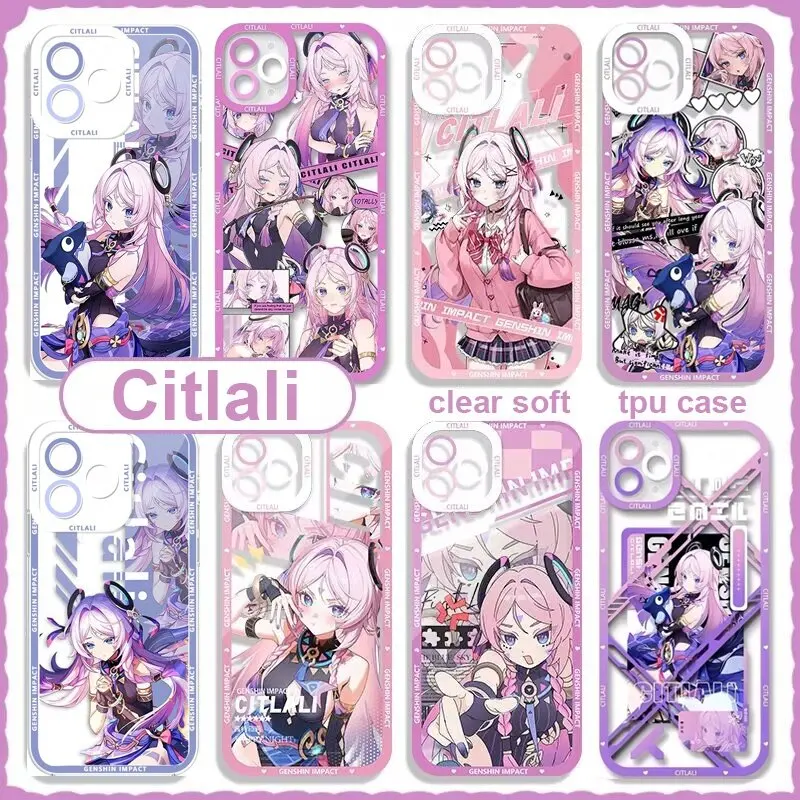 

Чехол для телефона Genshin Impact Citсла для Xiaomi POCO X6 X3 X4 F5 X5 Pro NFC M3 M4 F4 X3GT X4GT 11 Lite 11T Pro Clear Cover