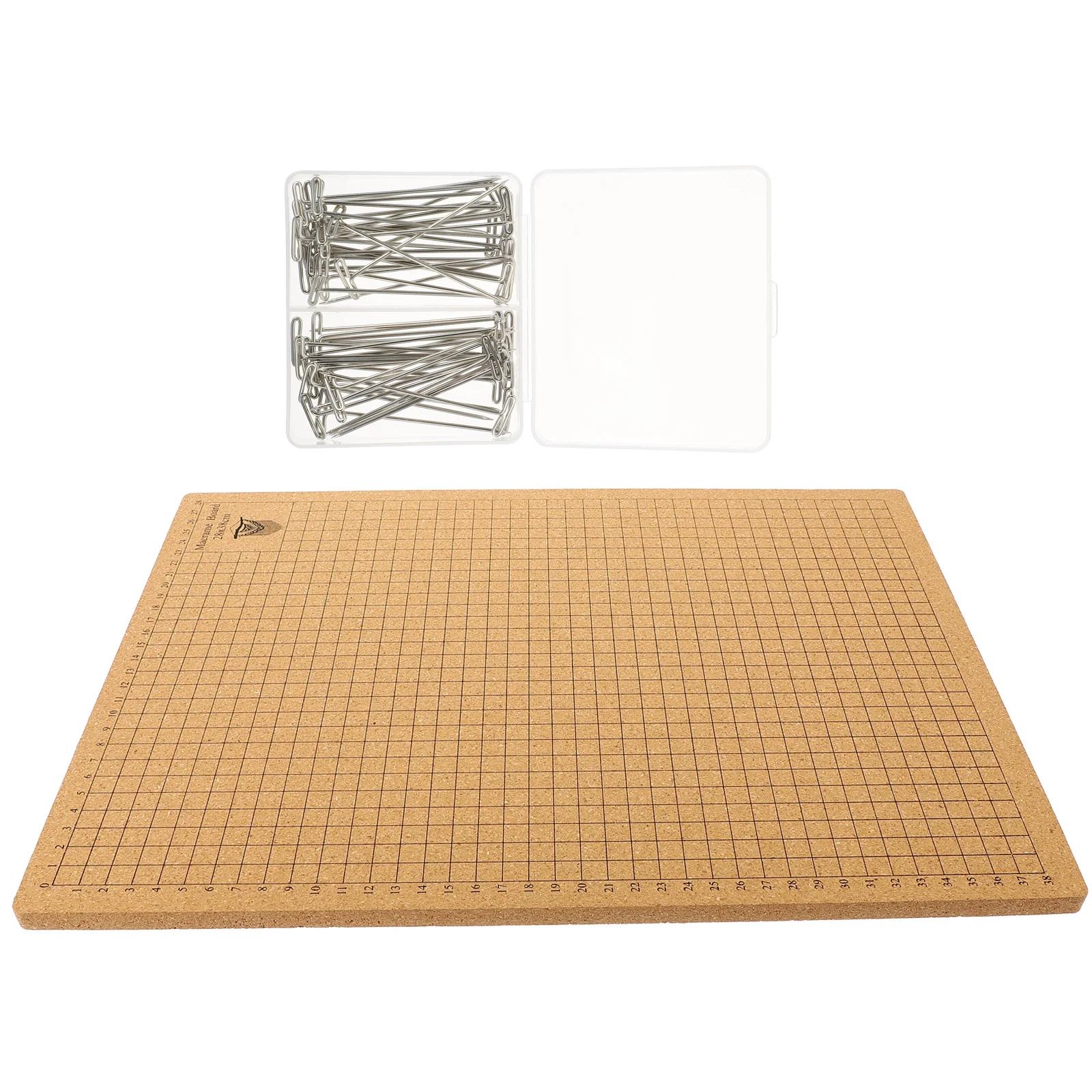 Macrame Tool Braided Fixing Plate Cork Board Thumb Knotting Project with Pins Work Grid Rope Boards