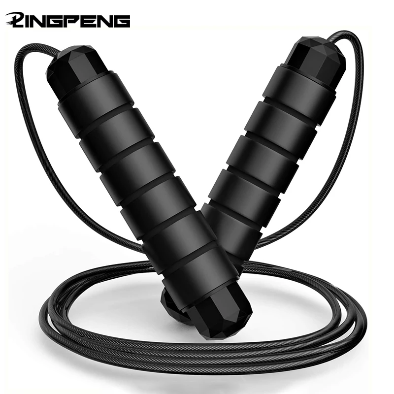 Fitness Adjustable Jump Rope, Workout Jump Rope, Tangle-Free Fast Jump Rope, Ball Bearing Swivels for Men and Women, Aerobic
