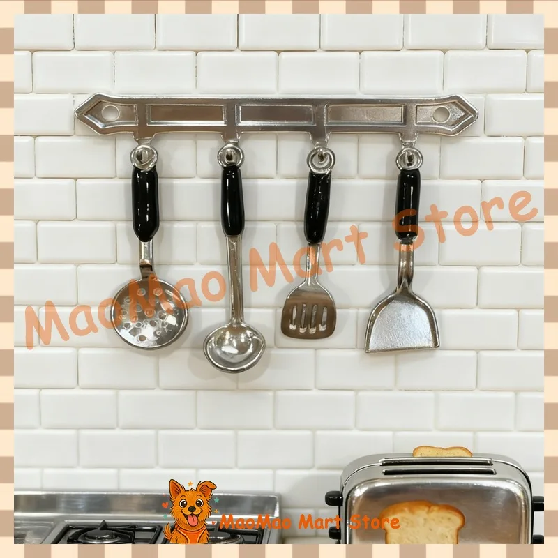 

Miniature Kitchen Utensil Set for Dollhouses BJD Micro Kitchen Scene Props Model Dollhouse Kitchen Accessories Soup Spoon Pan
