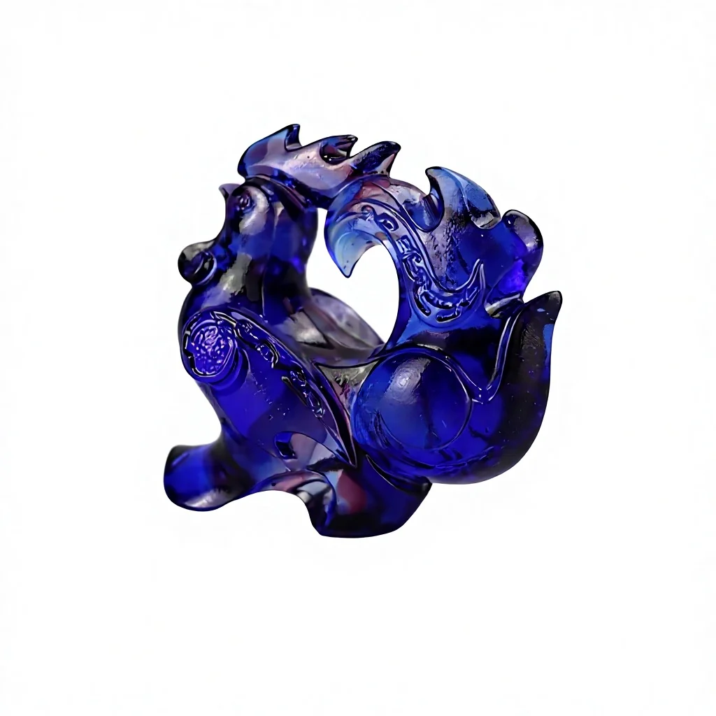 %II*Custom Handcrafted Colored Crystal Rooster Sculpture Luxury Glass Animal Statue for Home Decor