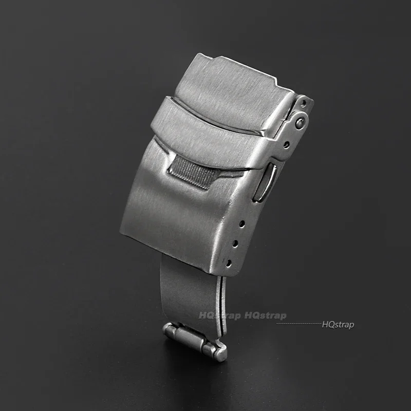 High Quality Watch Buckle 16mm 18mm 20mm 22mm 24mm Fold Safety Clasp Double Press Buckle Stainless Steel Deployment Clasp