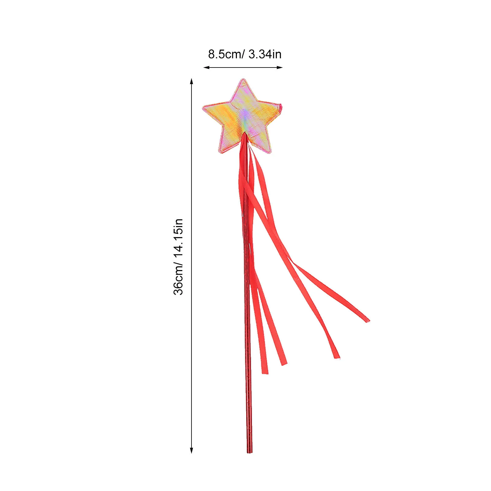 5 szt. różdżek wróżki z gwiazdą, stylowy wzór z frędzlami, idealne na imprezy cosplay dla dzieci, rekwizyty na występy dla dziewczynek, do zabawy w przebieranki.