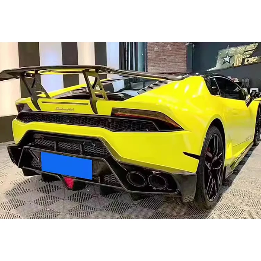 For Lamborghini Huracan LP610 LP580 610 DMC Style Carbon Fiber Tail fins Rear Spoiler Duckbill Car Wing Retrofit the rear wing