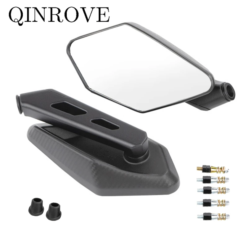 

8 мм 10 мм мотоциклетные зеркала заднего вида, универсальное выпуклое боковое зеркало из цинкового сплава ABS для Suzuki SV 650 400 GSR400 Kawasaki VALCAN S