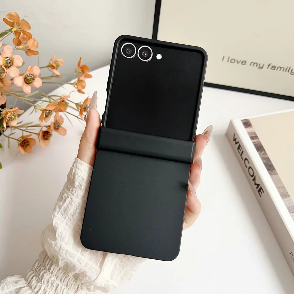 الدوبامين كاندي اللون ماتي قضية الهاتف لسامسونج غالاكسي Z فليب 7 FE 6 5 فليب 4 3 5 جرام المفصلي واقية الغطاء الخلفي الصلب #4