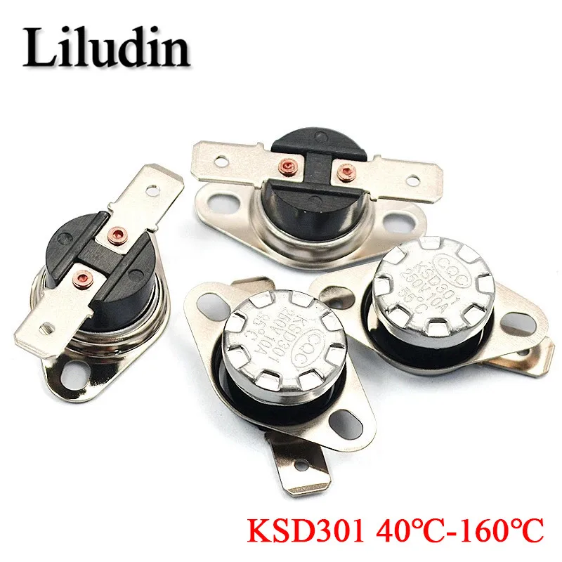 Bimetal thermostat KSD301 0C~350C Temperature Switch Thermal Control 75C 85C 95C 105C 125C 135C 145C 180C 250C 300C 350C Degree