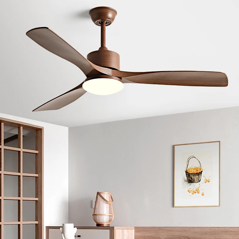 Restaurant Fan lights Modern Simplicity Ceiling fan Indoor Living Room DC 110V 220V Remote Control Strong winds Electric fans