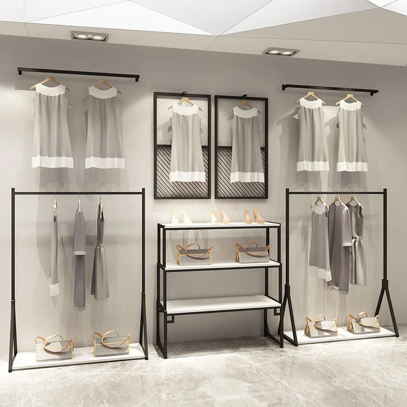 custom，Boutique Display  Rack for Clothes Shop Modern Clothes Display Stand  Garment Store Furniture