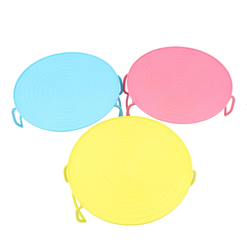 3 Colors Microwave Insert Plastic Stand Multifunction Kitchen Plate Rack Plastic Stacker Lid Cooling Rack Kitchen Tool