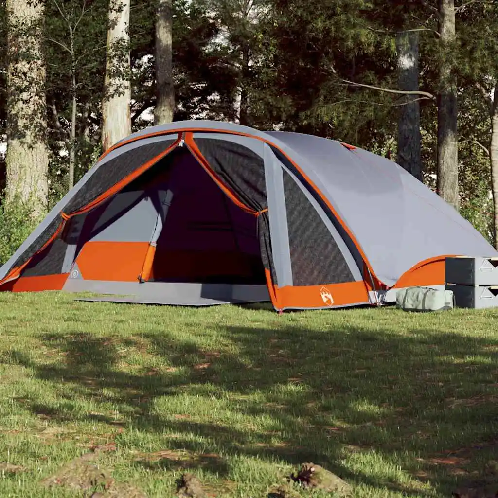 Wasserdichtes graues Familien-Kabinenzelt für 6 Personen, lichtdichtes, wasserdichtes, winddichtes Campingzelt für Festivals, Wandern, Backpacking, Camping, Angeln