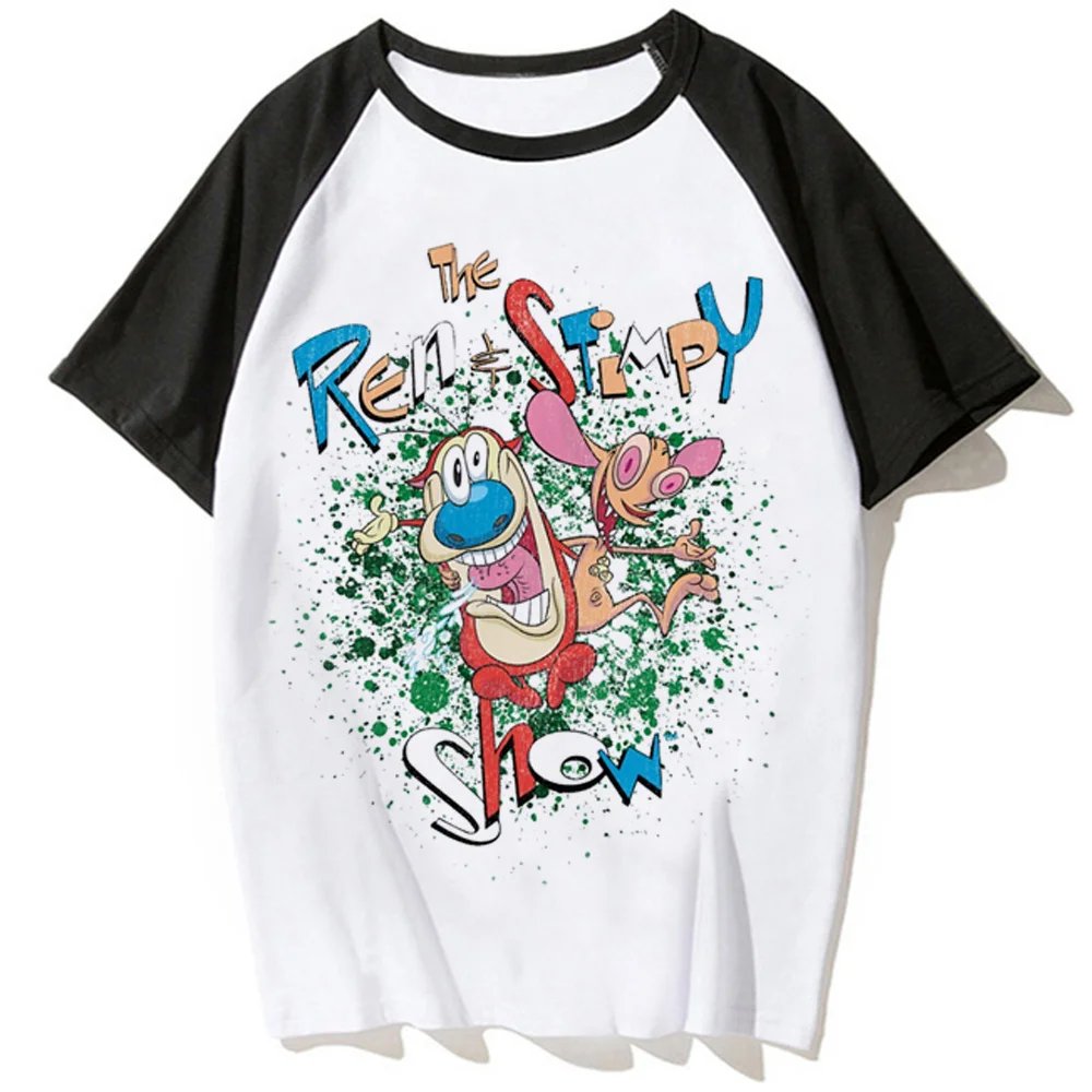 Ren And Stimpy tshirt women streetwear t-shirts female harajuku Japanese clothing