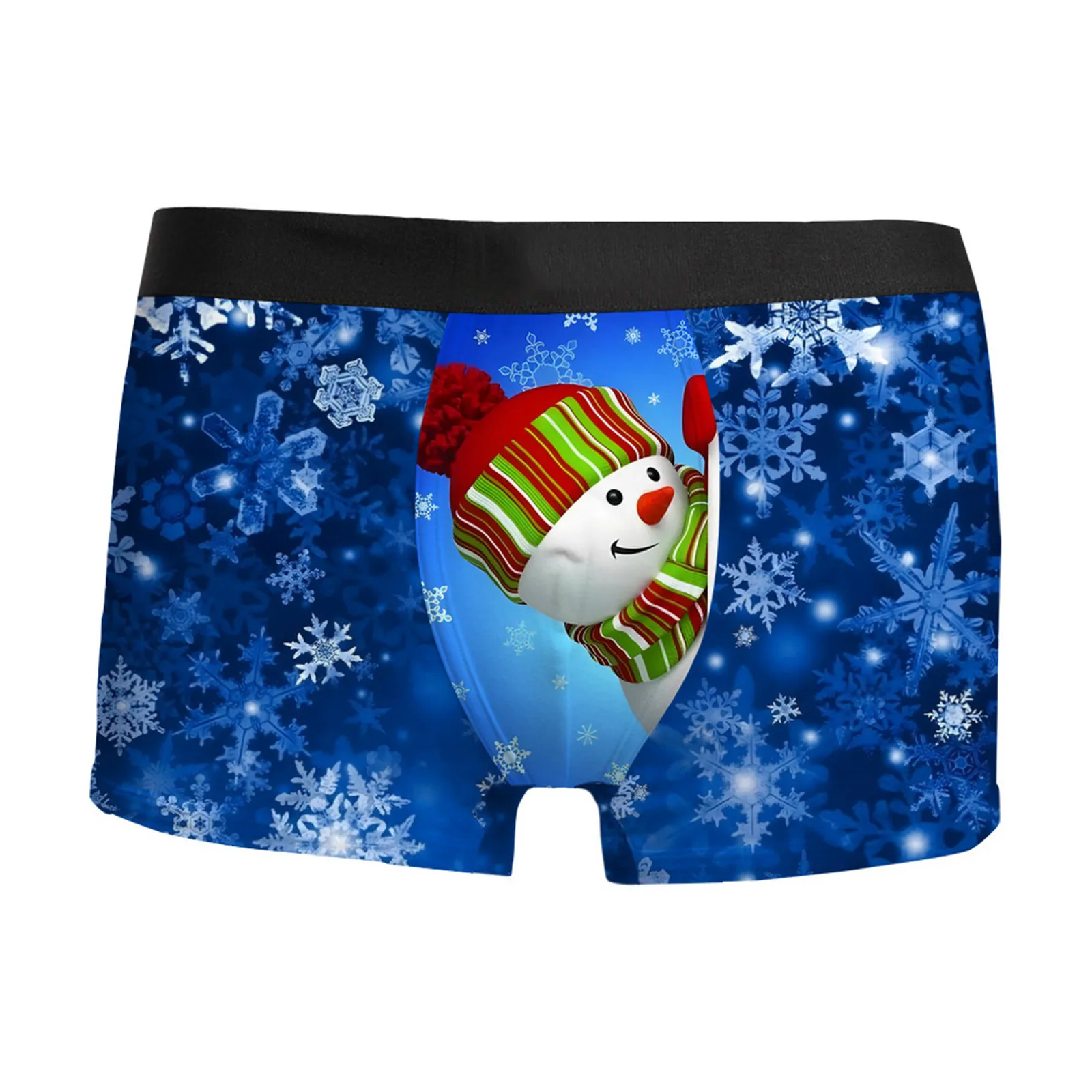 Kerstprint ondergoed ademend heren huidvriendelijke modieuze casual sportboxers vier hoek shorts kerstcadeaus