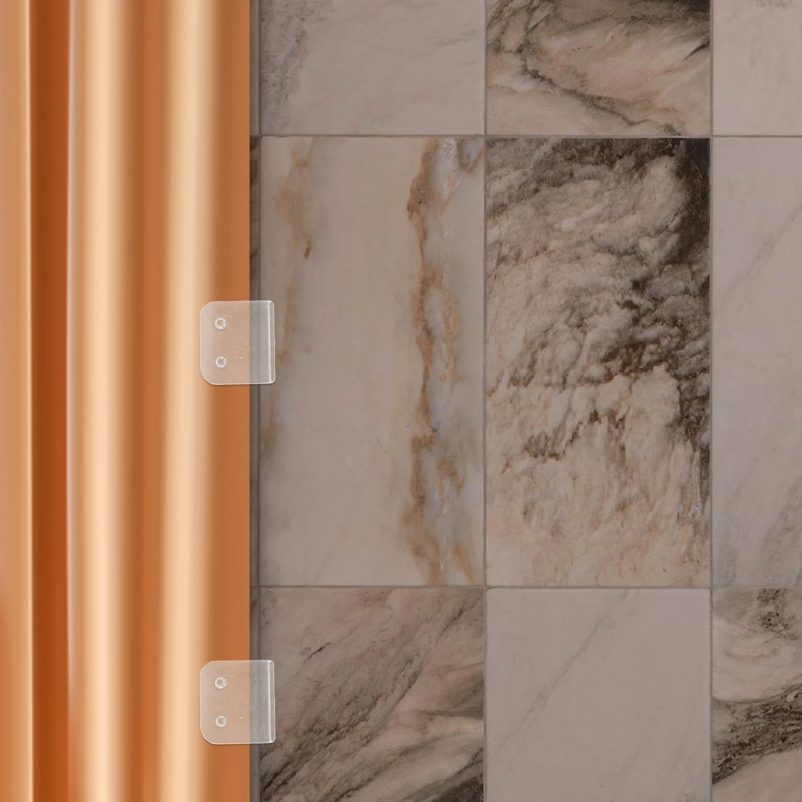 

4Pcs Shower Curtain Fasteners Easy Install No Drill Splash Shields Elegant Design Rv Compatible Rv Curtain Holder