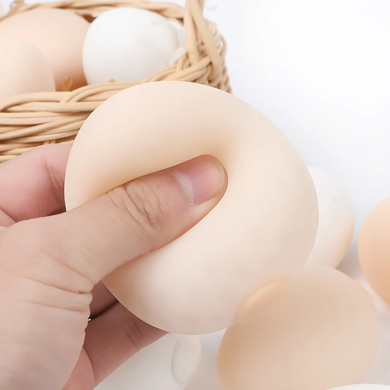 

Simulation Egg Anti-stress Squishy Egg Toy Funny Decompression Squeeze Egg Toy Stress Relief Games Happy Easter Party Supplies