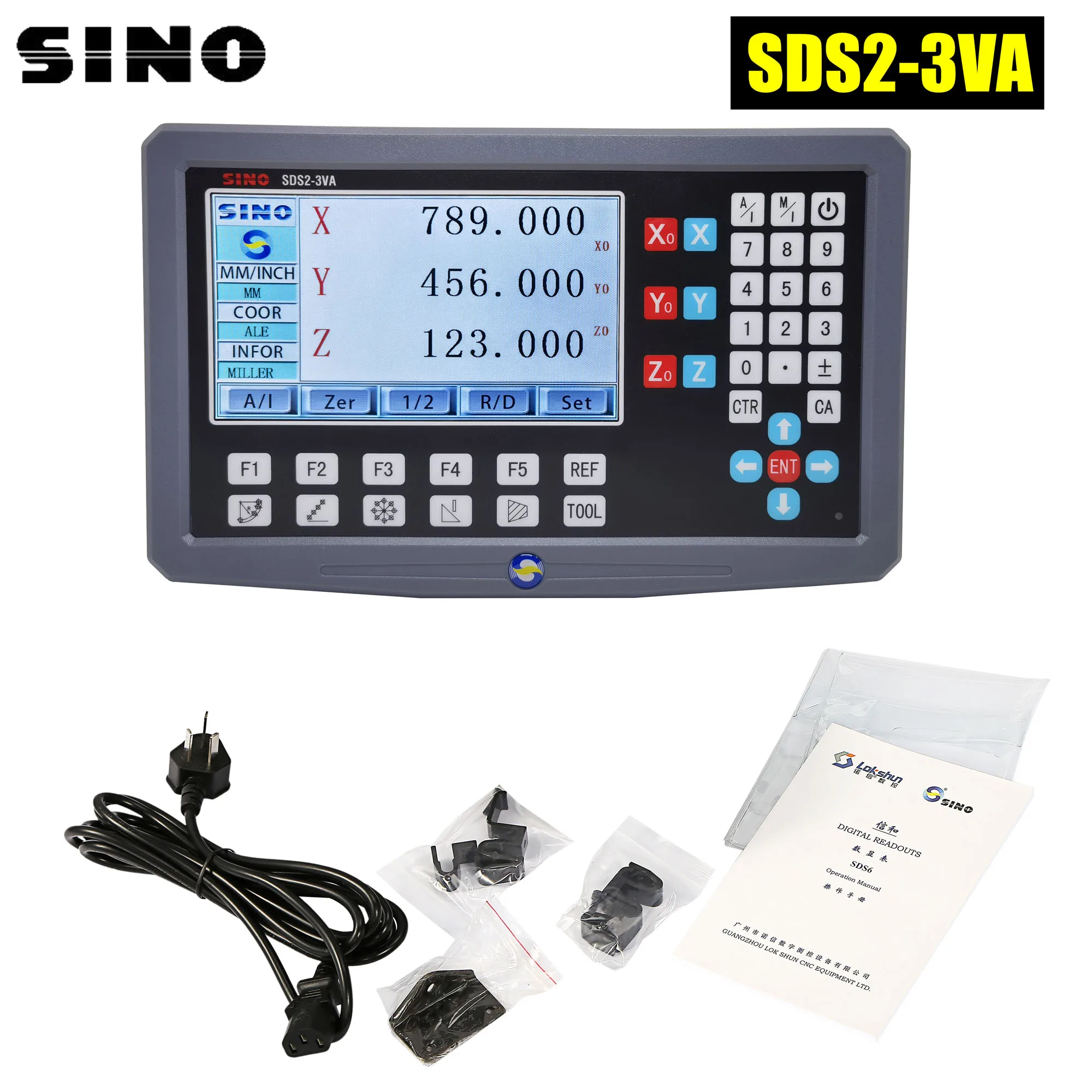 Sino SDS2-3VA 3-Axis DRO Kit 0.005mm Resolution