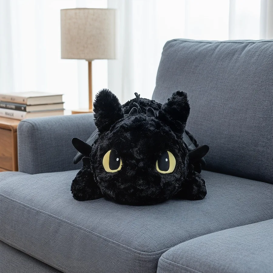 16-32 inch White Black Dragon Plush Toy Body Pillow Anime Stuffed Animal Doll Cushion Soft Cartoon Manga Desktop Gift Collection image 5
