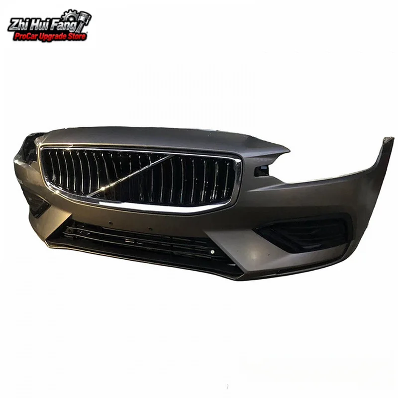 Suitable for Volvo S60 models from 2019 to 2023: a complete set of front bumper components, including the radiator grille and fr