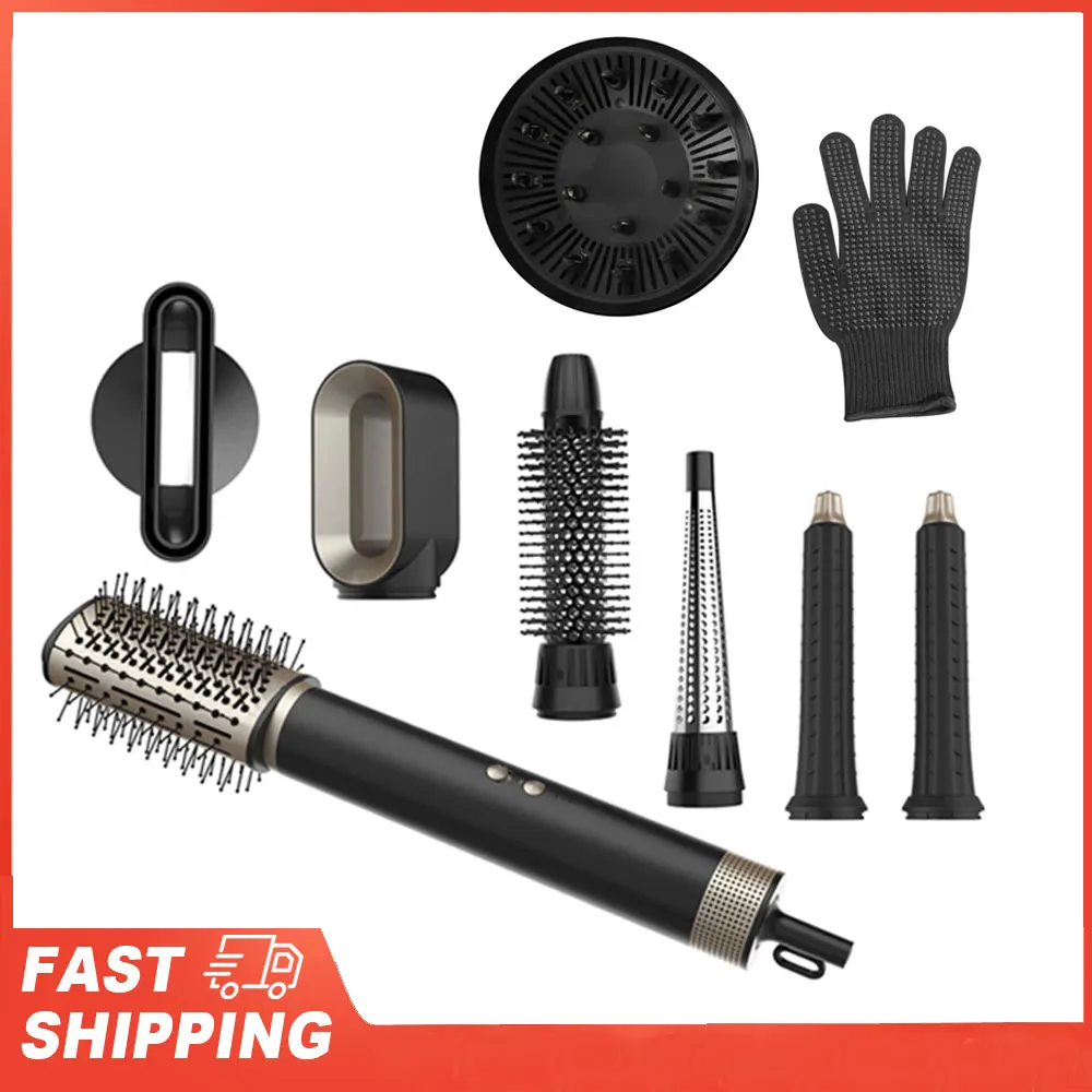 

8IN1 Hair Dryer Brush Hair Styling Comb Straightening Curling Comb Electric Hair Dryer Hair Straightener Brush for Home Salon