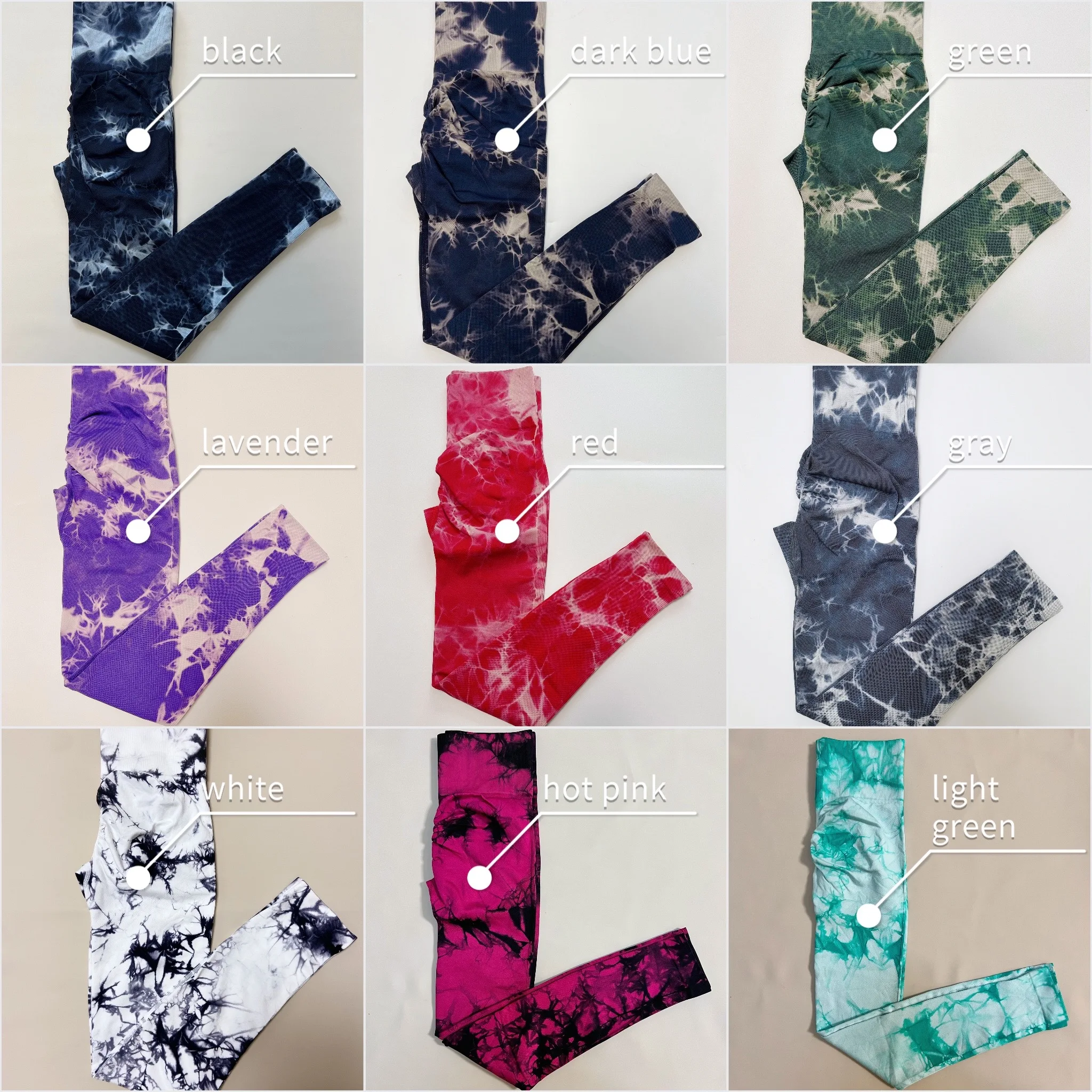 Frauen Tiedye Gym Leggings Nahtlose Mujer Push-Up Booty Hosen Scrunch Sport Fitness Hohe Taille Workout Yoga Leggins Drop Schiff – Detail 2