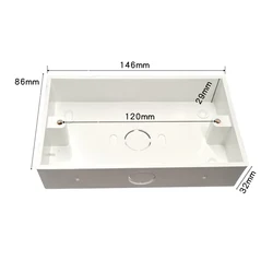 Novski 146 Type Mounting Back Box Adjustable Internal Cassette Junction Box For 146*86mm Wall Switch and Socket, White