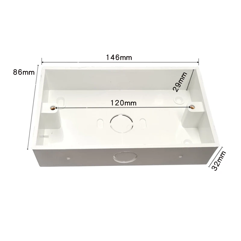 Novski 146 Type Mounting Back Box Adjustable Internal Cassette Junction Box For 146*86mm Wall Switch and Socket, White