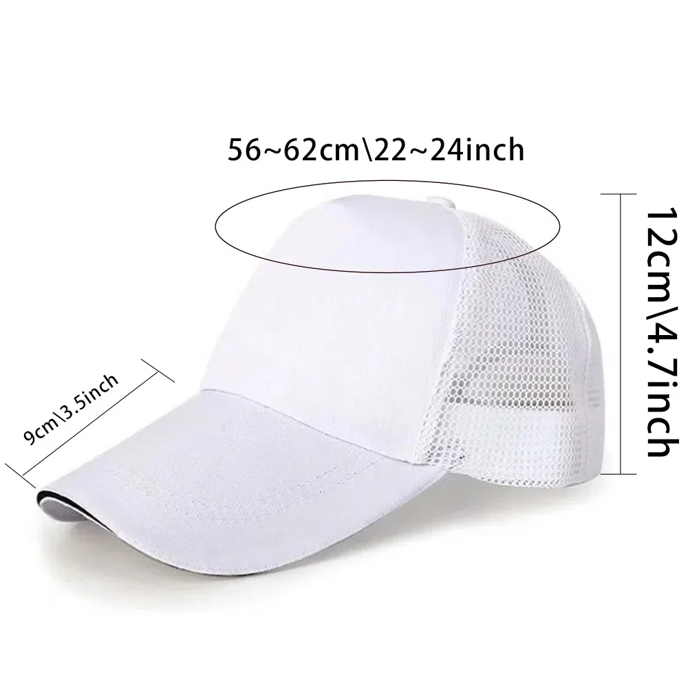 Unisex Cap 2022 Women's Solid Color Baseball Caps Men Street Sport Breathable Mesh Visors Hats Adjustable UV-proof Snapback Hat