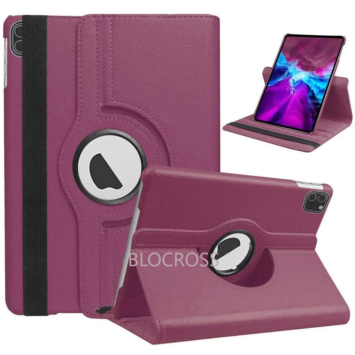 360 Degree Rotating Case for iPad Pro 11 2020 2018 Case 2020 PU Leather Cover for Apple iPad Pro 12.9 A2229 A2231 A222 with Pen