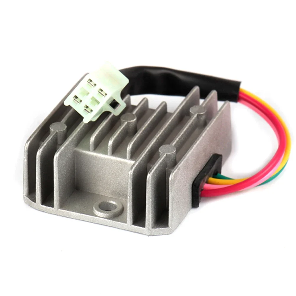 Motorcycle 4 Wires 4 Pins 12 Voltage Regulator Rectifier For 150-250CC Motorcycle Gy6 50 150cc Scooter Moped ATV Aluminium