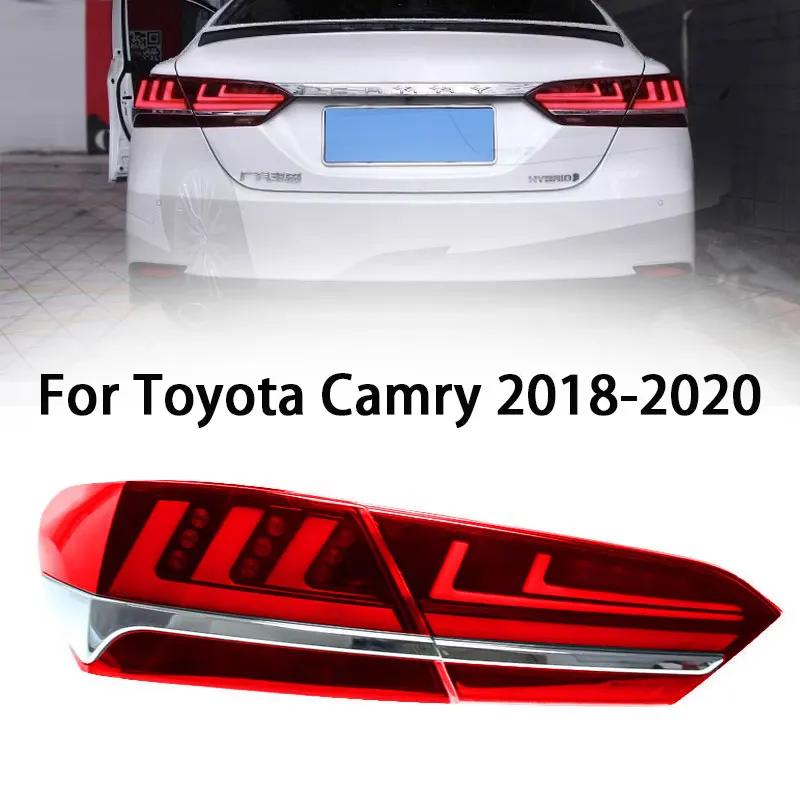 

Автомобильный задний фонарь в сборе для Toyota Camry 8-го поколения 2018-2023 автомобильные задние светодиодные задние фонари DRL Запуск динамических фонарей Plug and play