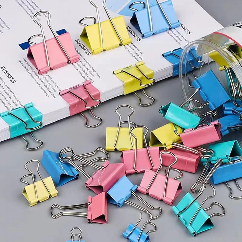 10/5pcs  Metal paper clip 25MM 32MM color Binder Paper Clips For books Stationery School Office Supplies High Quality