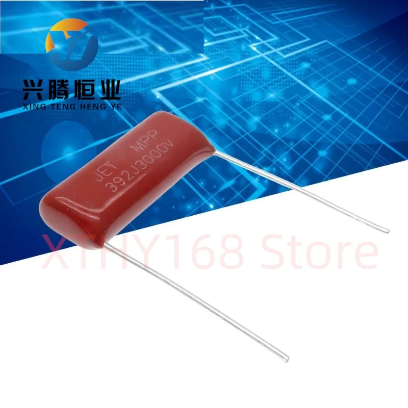 10PCS CBB Thin film capacitor 3000V 392J P22 3KV 392 3900P 3.9NF FOOT22MM