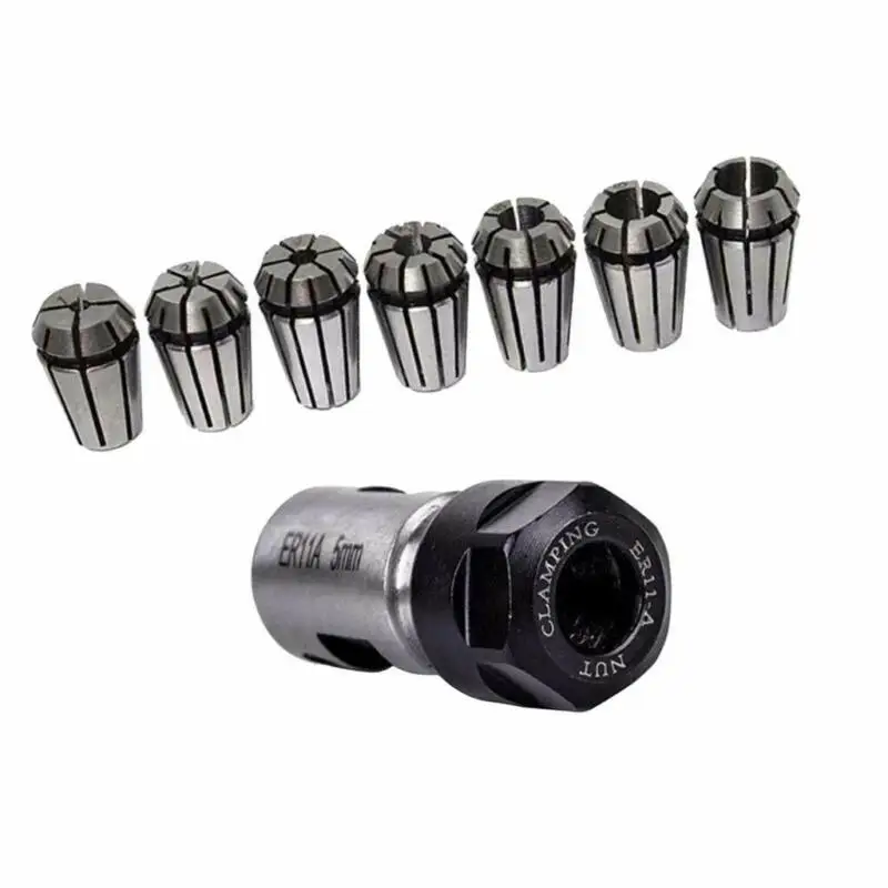 Shaft ER11 Collet Metric Milling Drilling Chuck 1-7mm Motor 7pcs Engraving Spring Lathe Precision With ER11A 5mm