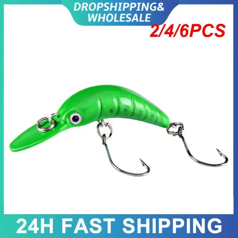 2/4/6PCS 5cm2.5g Fishing Lures Bait Atractive Pesca Tackle New Mino Freshwater Streams Mino Fat Luya Bait Fishing Lures