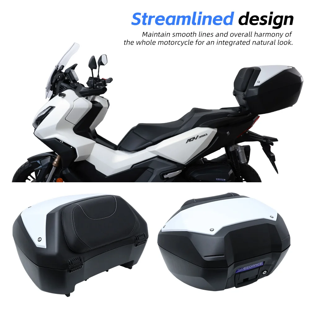 50L Quick Release Motorcycle Top Case Luggage Box For Honda ADV350 Use Original Key Lock For Commuting Touring