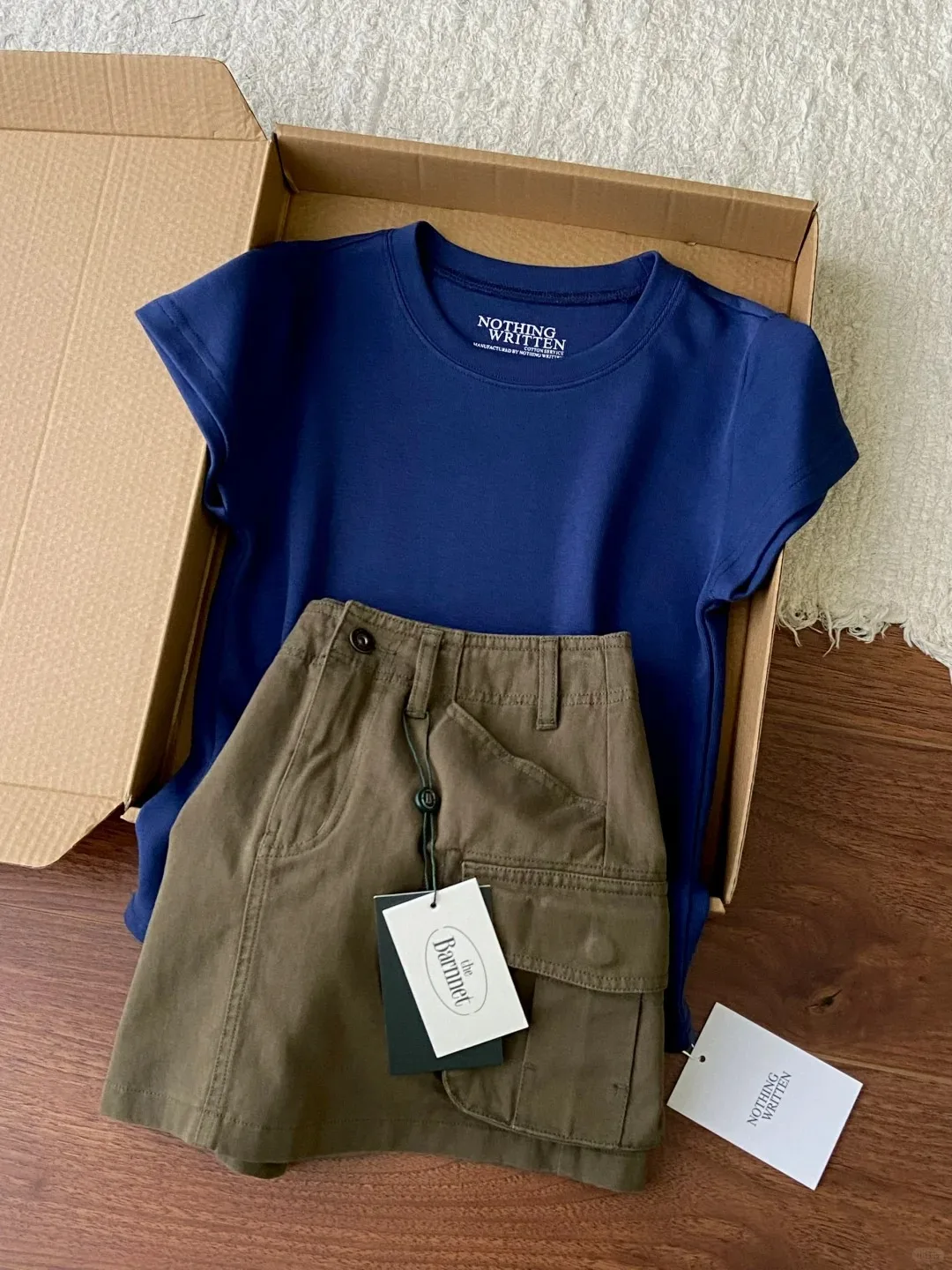 

Slim Fit ort Sve round Ne T-irt Nw k Blue Korean Sle Women's Faion Spring 2025 Cotton Casual Wear