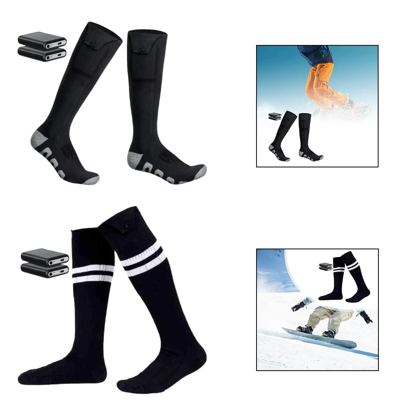 Heated Socks Long Heated Socks Comfortable Winter Warm Socks Washable Thermal