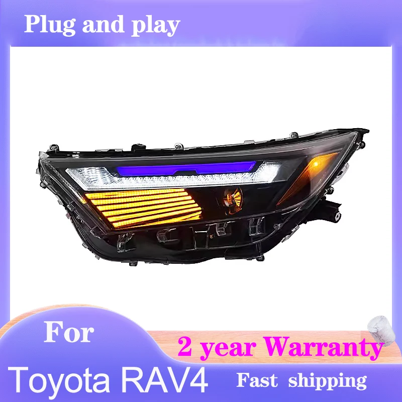 Car Styling for Toyota RAV4 Head Lamp 2019-2022 RAV4 Headlight DRL Turn Signal High Beam Projector Lens