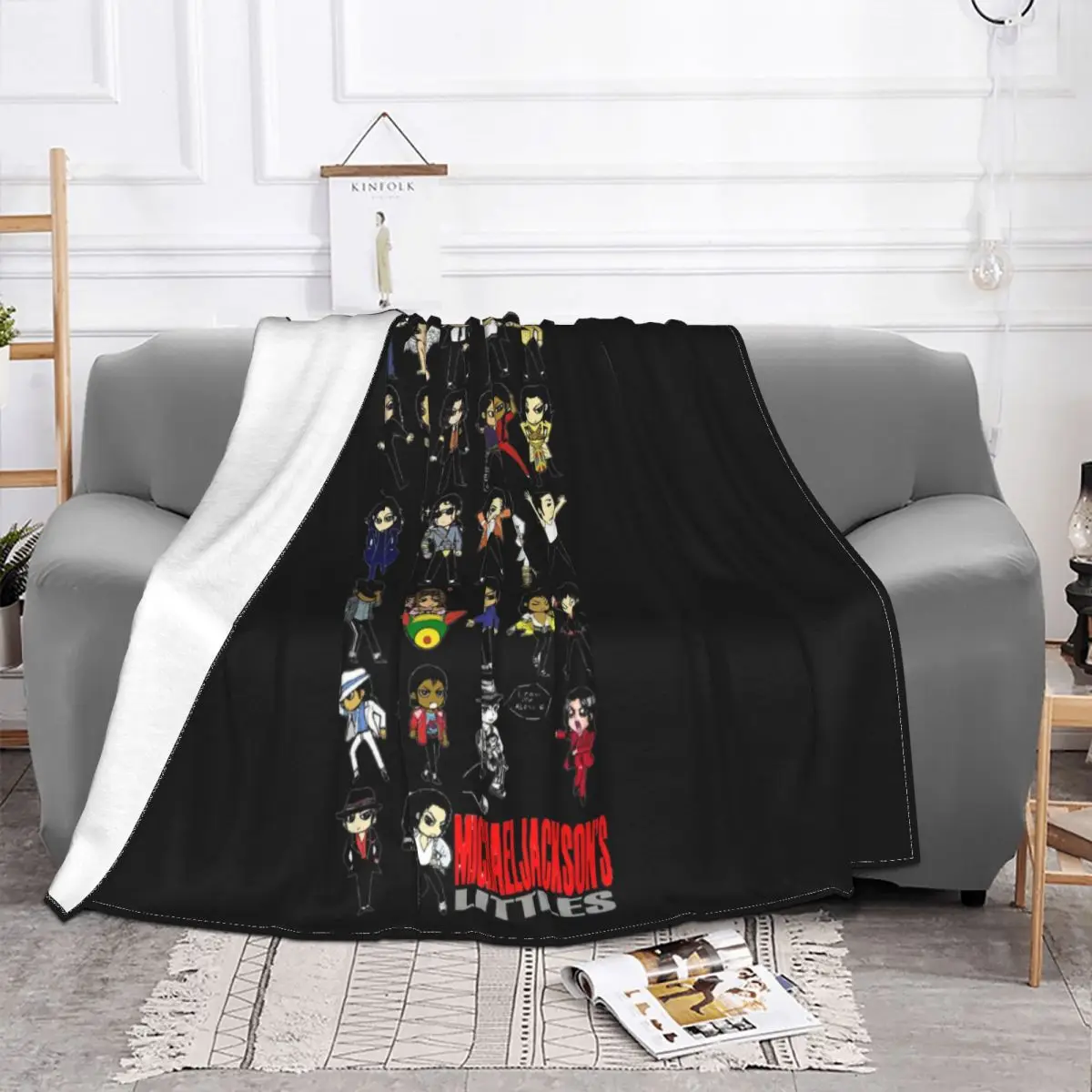 Meme Tribute Michael Jackson Kids Little Caricature Funny'Pop' Show Original Titl Throw Blanket