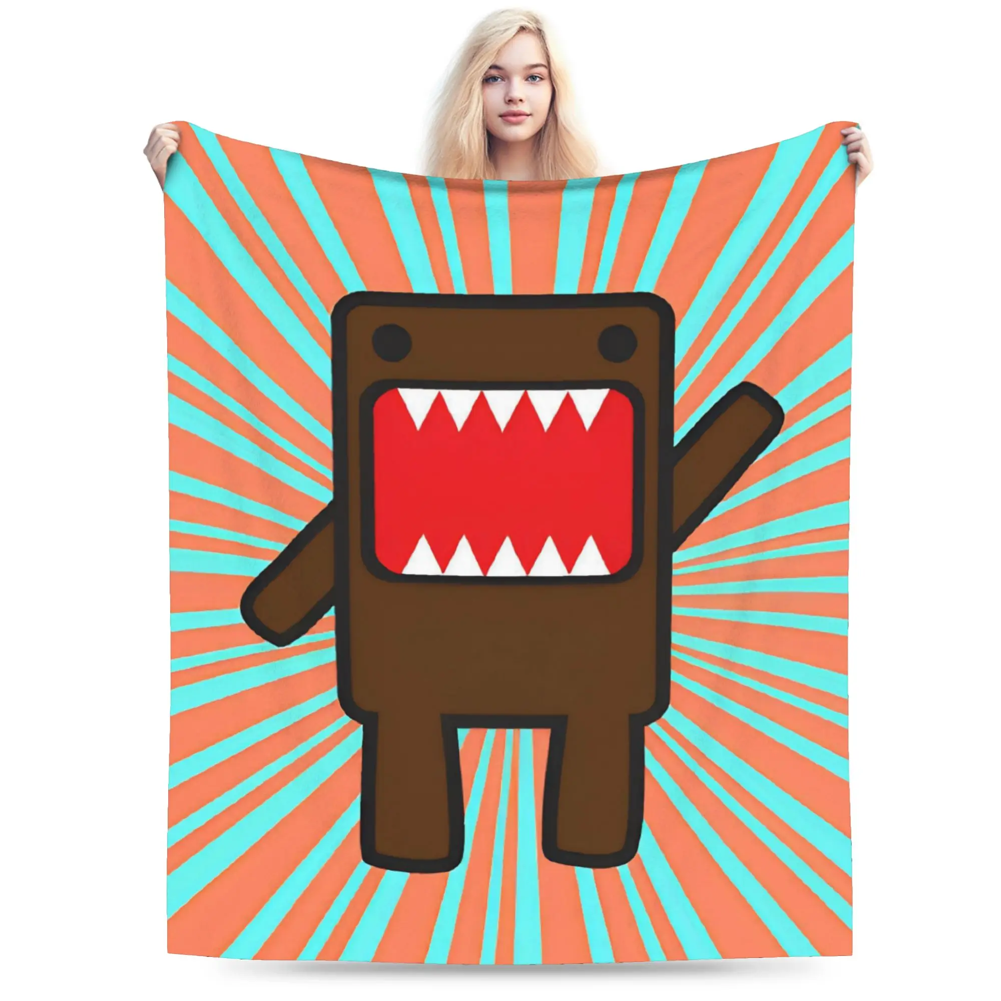 Domo Kun Throw Blanket for Couch  Soft Cozy Plush Blanket 50x60 Inch Multi-size Bedspread for All Seasons
